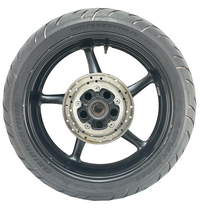 2003 - 2005 YAMAHA YZF R6 REAR WHEEL RIM TIRE RUBBER BACK BRAKE DISC ROTOR BLACK
