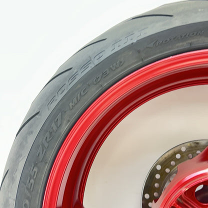 2011 - 2026 SUZUKI GSXS 600 GSXR 750 REAR WHEEL RIM TIRE BACK BRAKE ROTOR RED