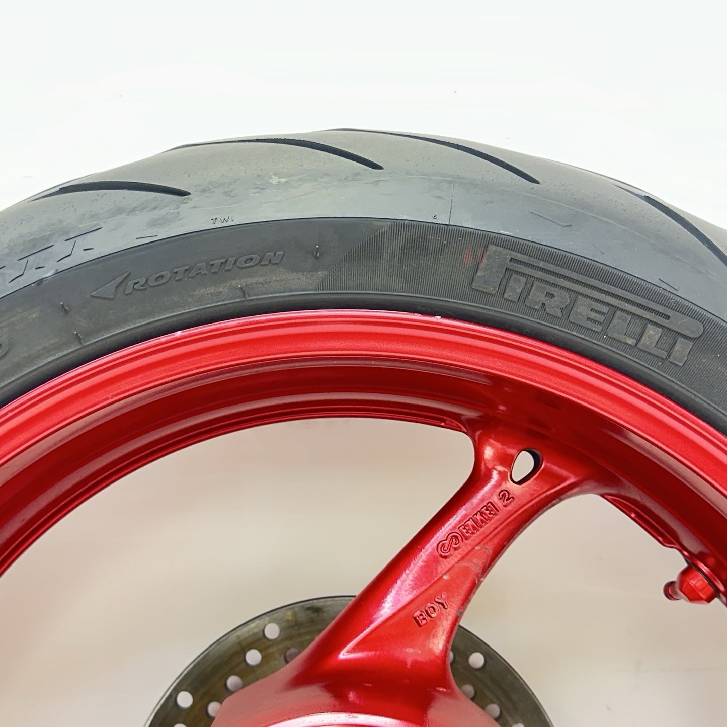 2011 - 2026 SUZUKI GSXS 600 GSXR 750 REAR WHEEL RIM TIRE BACK BRAKE ROTOR RED