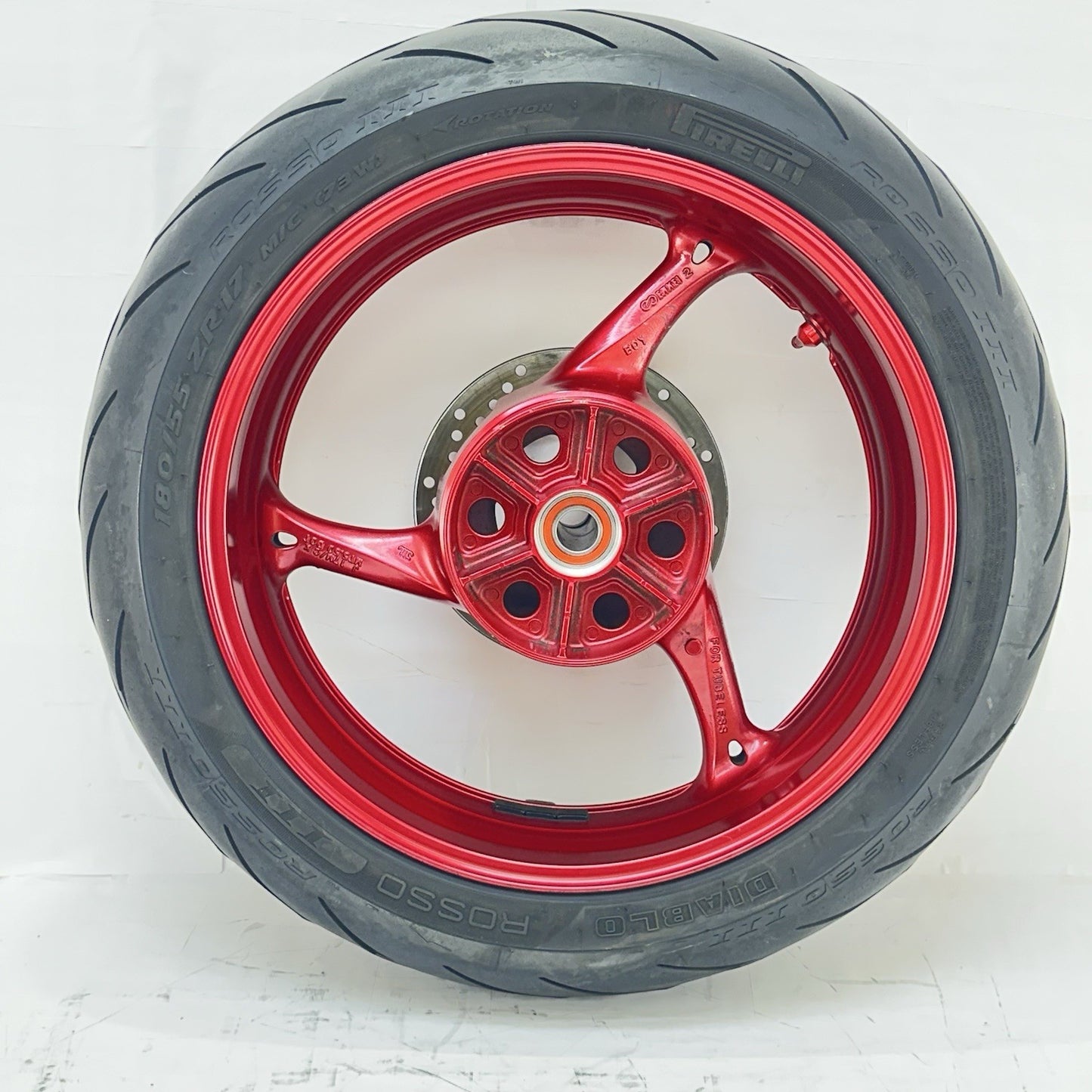 2011 - 2026 SUZUKI GSXS 600 GSXR 750 REAR WHEEL RIM TIRE BACK BRAKE ROTOR RED