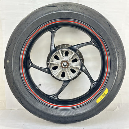 2013 - 2017 TRIUMPH DAYTONA 675R REAR WHEEL RIM BACK BRAKE DISC ROTOR TIRE BLACK