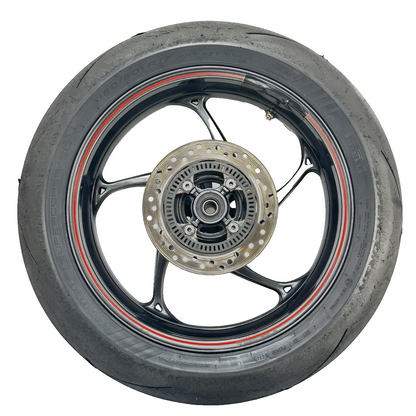 2013 - 2017 TRIUMPH DAYTONA 675R REAR WHEEL RIM BACK BRAKE DISC ROTOR TIRE BLACK