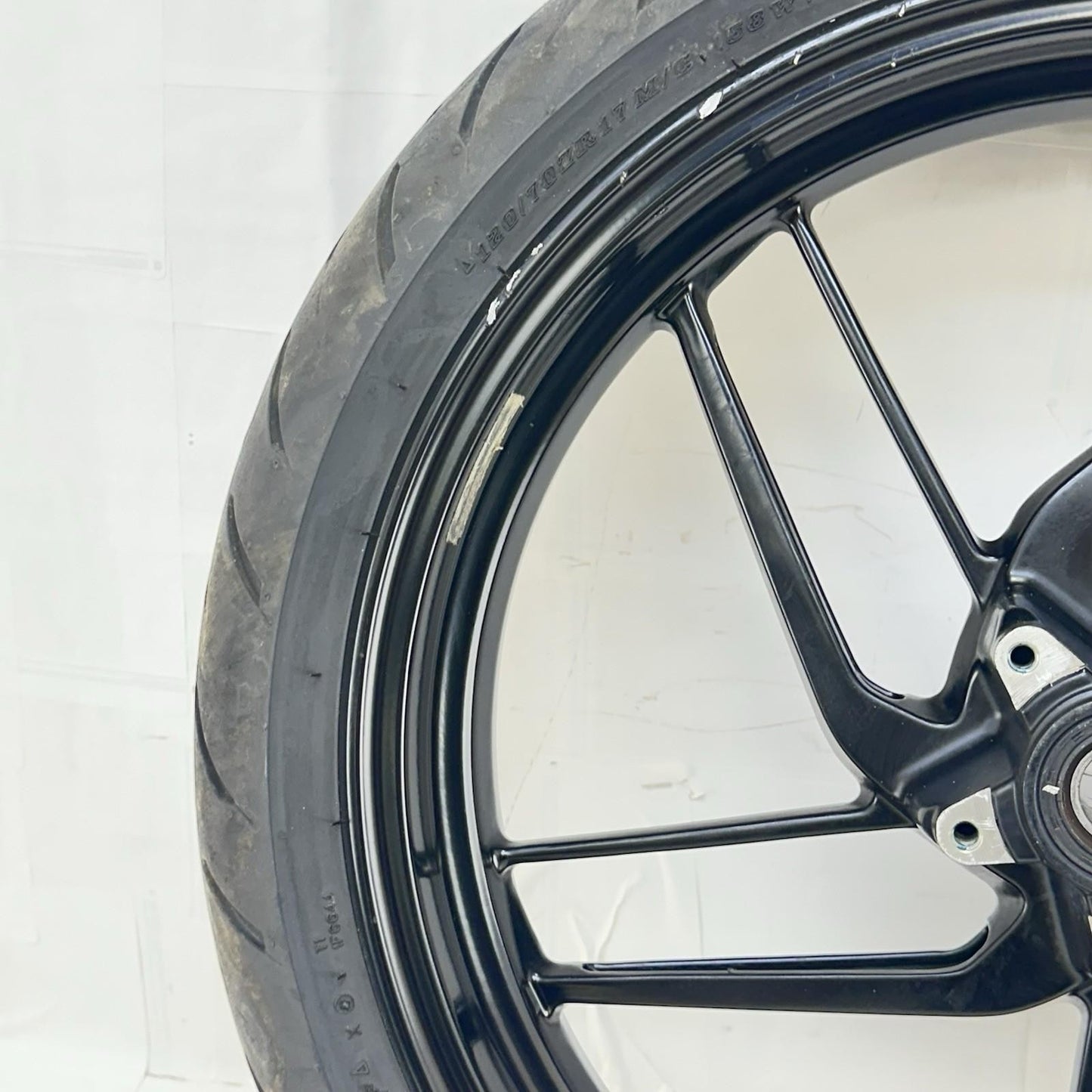 2016 - 2019 DUCATI PANIGALE 959 FRONT WHEEL RIM TIRE BLACK STOCK *DAMAGED*