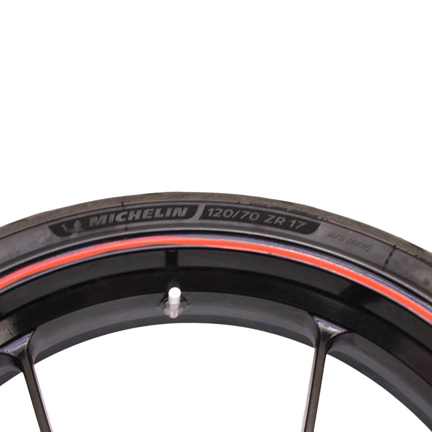 2015 - 2020 APRILIA RSV4 FRONT WHEEL RIM TIRE RUBBER BLACK ORANGE STOCK OEM