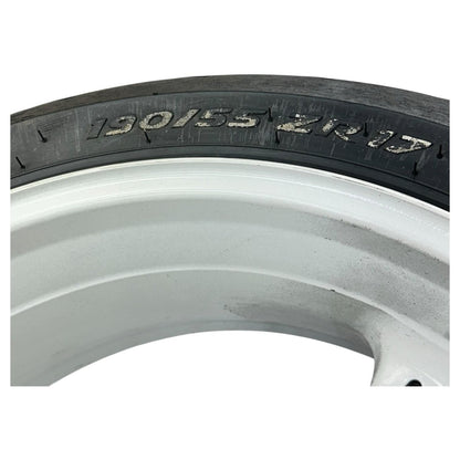 2007 2008 SUZUKI GSXR 1000 REAR WHEEL BACK RIM TIRE RUBBER HUB WHITE STOCK OEM