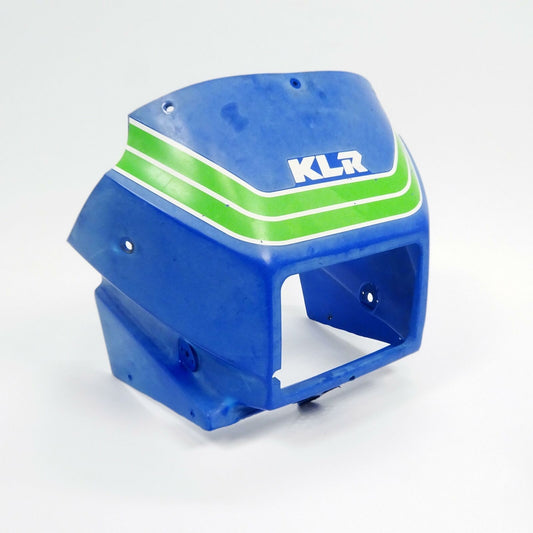 89-90 Kawasaki KLR650 KLR 650 BLUE Front Head Light Shroud Plastic Cowling [DG]