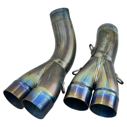 2005 2006 SUZUKI GSXR 1000 EXHAUST HEADER MANIFOLD MID PIPE SET AFTERMARKET *DENTED*