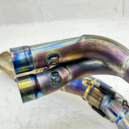 2021 - 2024 APRILIA TUONO V4 1100 EXHAUST HEADER PIPES AKRAPOVICH *DENTED*