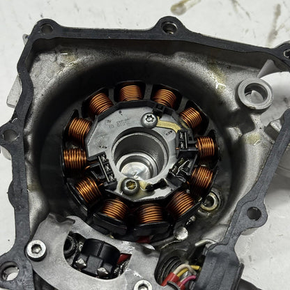2004 - 2009 YAMAHA YFZ 450 STATOR GENERATOR W/ COVERS STOCK SILVER
