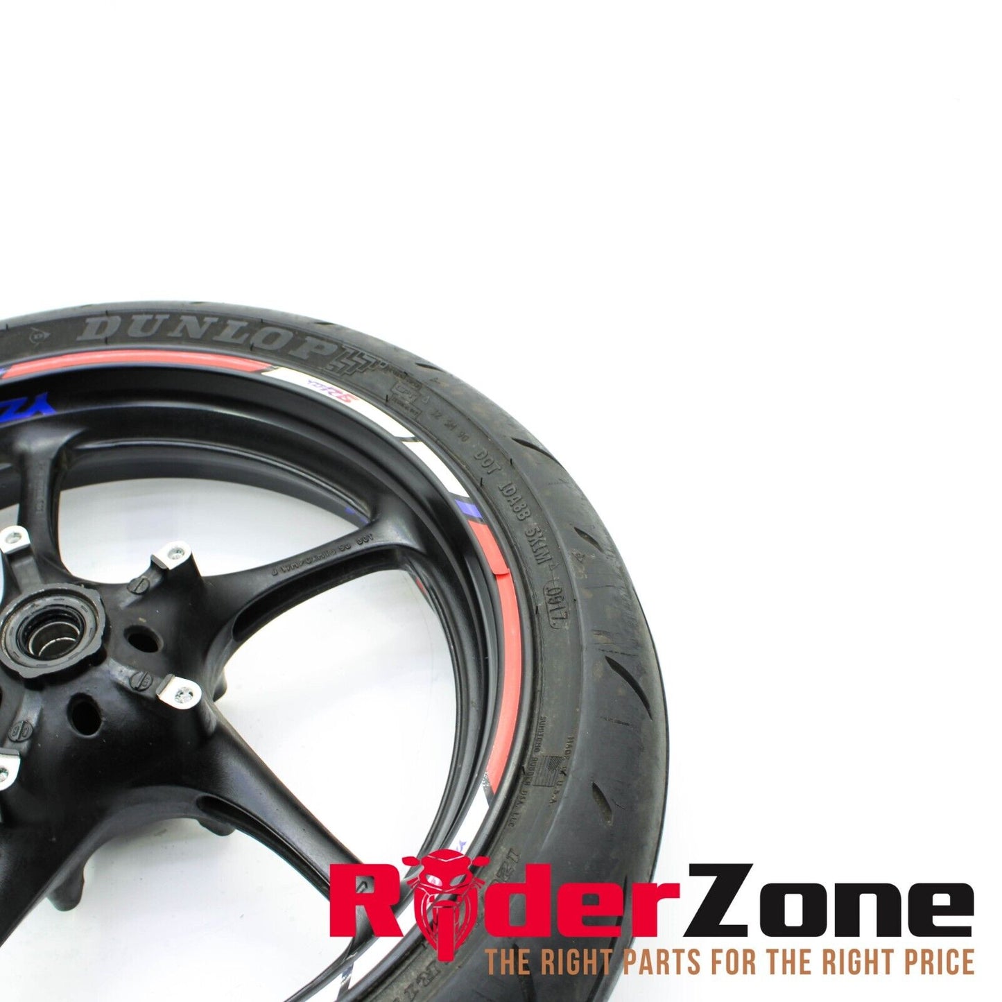 2008 - 2016 YAMAHA YZF R6 FRONT WHEEL RIM MICHELIN TIRE BLACK *SLIGHT BENT*