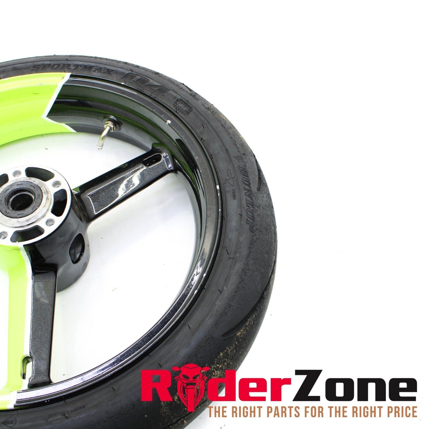 2004 2005 SUZUKI GSXR600 GSXR750 WHEEL SET FRONT & REAR GREEN / BLACK RIMS TRACK