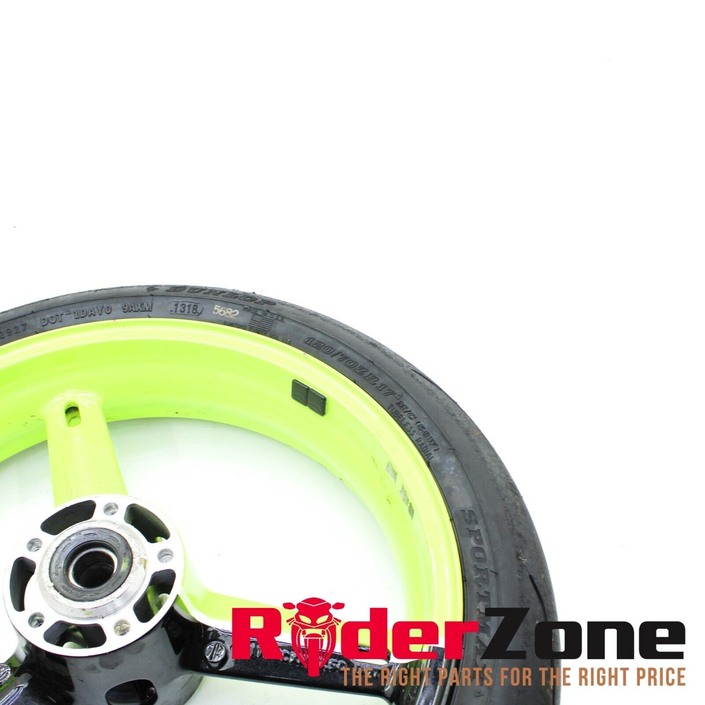 2004 2005 SUZUKI GSXR600 GSXR750 WHEEL SET FRONT & REAR GREEN / BLACK RIMS TRACK