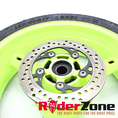 2004 2005 SUZUKI GSXR600 GSXR750 WHEEL SET FRONT & REAR GREEN / BLACK RIMS TRACK