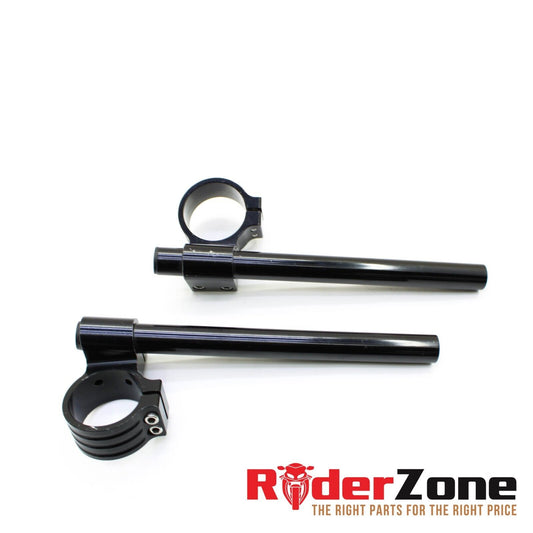 2007 2008 SUZUKI GSXR1000 HANDLE BAR BLACK TRACK READY CLIP ONS ADJUSTABLE