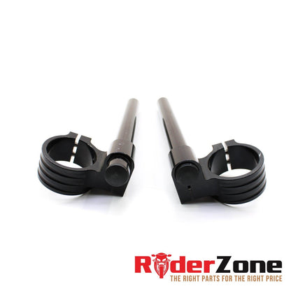 2007 2008 SUZUKI GSXR1000 HANDLE BAR BLACK TRACK READY CLIP ONS ADJUSTABLE