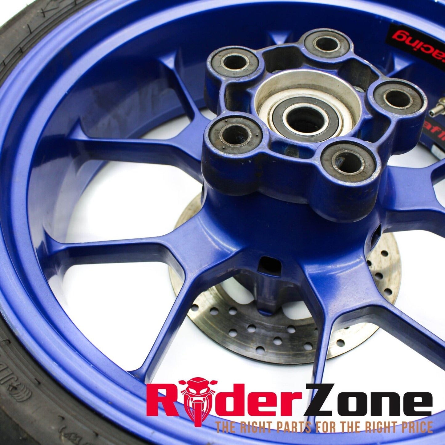 2004 - 2008 APRILIA RSV1000R REAR WHEEL BACK RIM BLUE BRAKE ROTOR STRAIGHT STOCK