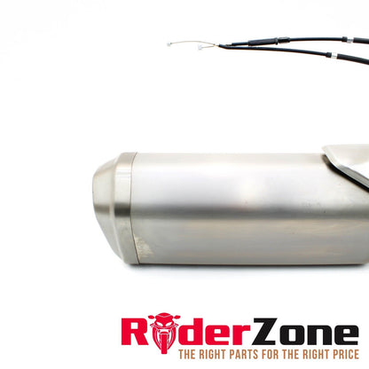 2017 - 2019 HONDA CBR1000RR EXHAUST SILVER MUFFLER END PIPE GUARD CABLES STOCK