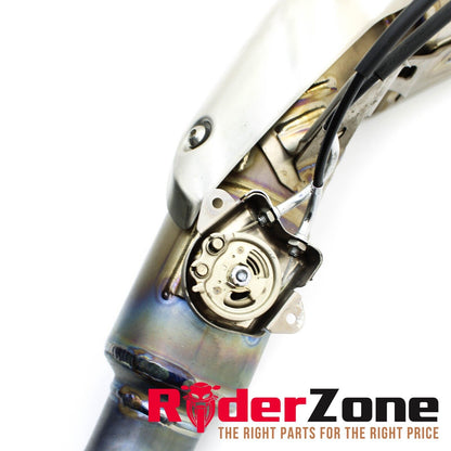 2017 - 2019 HONDA CBR1000RR EXHAUST SILVER MUFFLER END PIPE GUARD CABLES STOCK