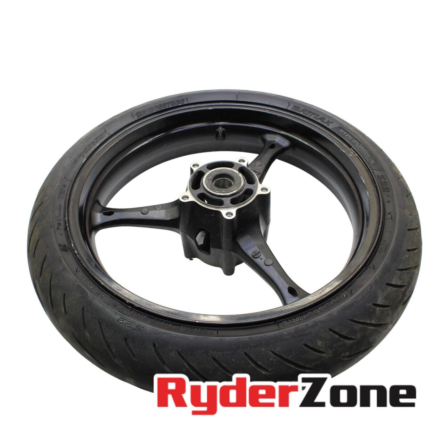 2006 2007 SUZUKI GSXR600 GSXR750 FRONT WHEEL RIM BLACK RIM TIRE *SLIGHT DENT*