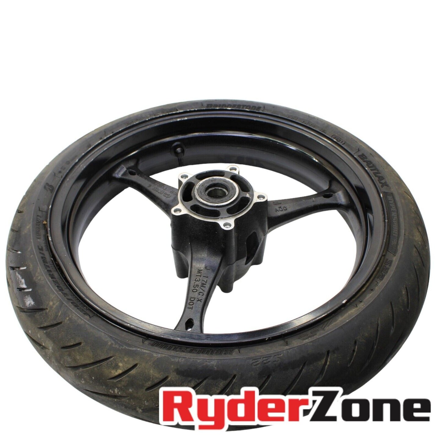 2006 2007 SUZUKI GSXR600 GSXR750 FRONT WHEEL RIM BLACK RIM TIRE *SLIGHT DENT*