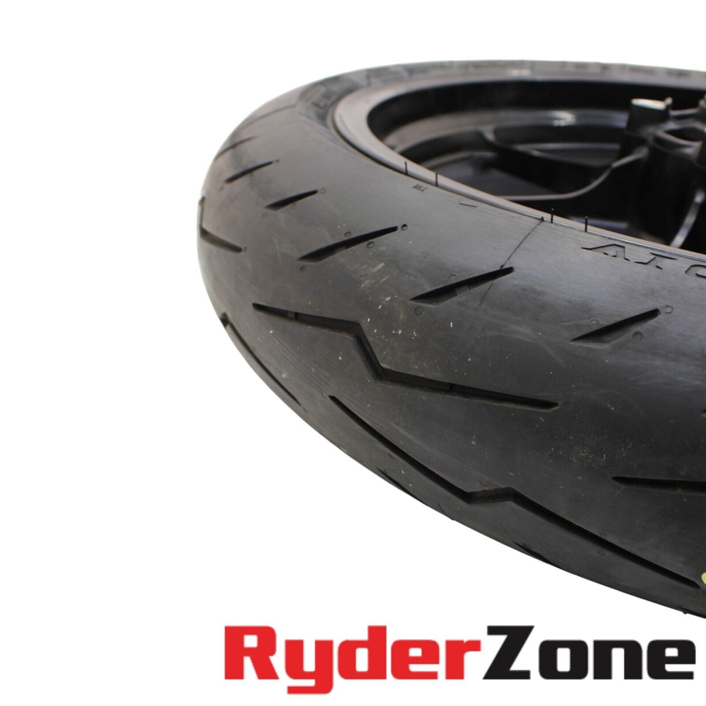 2022 2023 SUZUKI HAYABUSA FRONT WHEEL RIM PIRELLI TIRE *BENT* BLACK STOCK