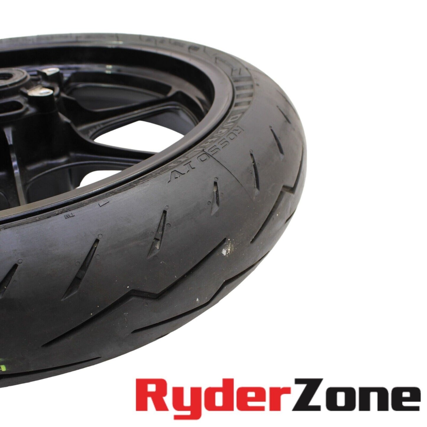 2022 2023 SUZUKI HAYABUSA FRONT WHEEL RIM PIRELLI TIRE *BENT* BLACK STOCK