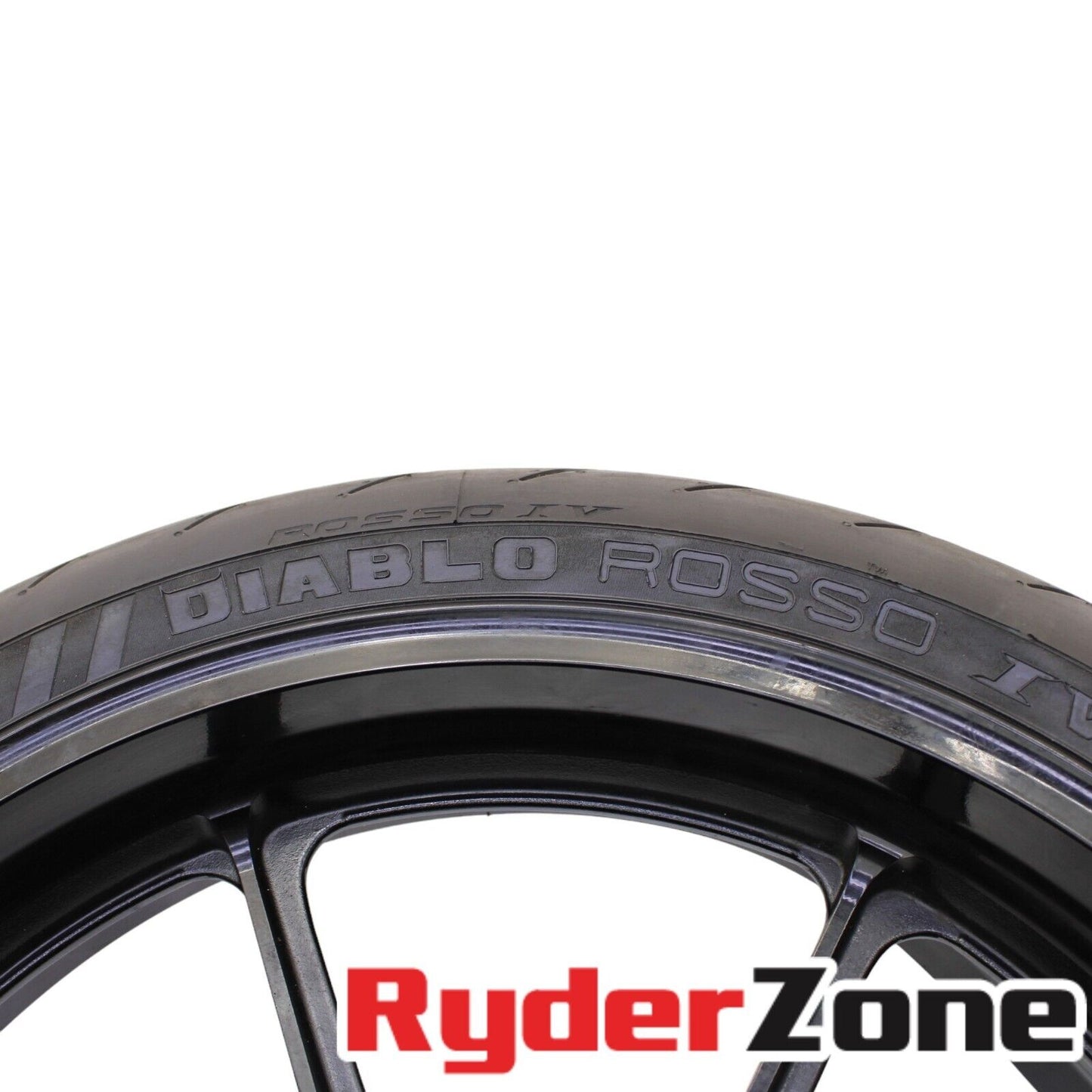 2022 2023 SUZUKI HAYABUSA FRONT WHEEL RIM PIRELLI TIRE *BENT* BLACK STOCK