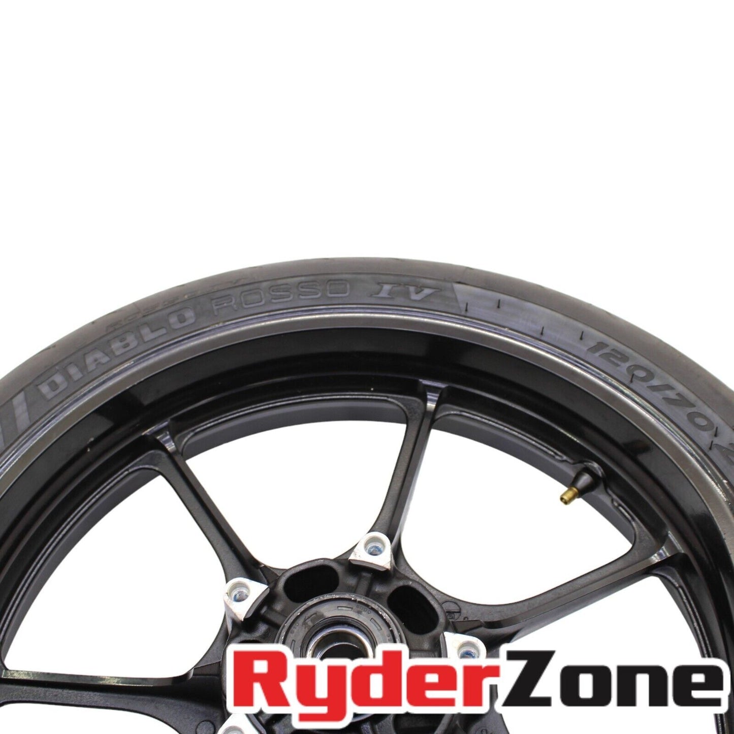 2022 2023 SUZUKI HAYABUSA FRONT WHEEL RIM PIRELLI TIRE *BENT* BLACK STOCK