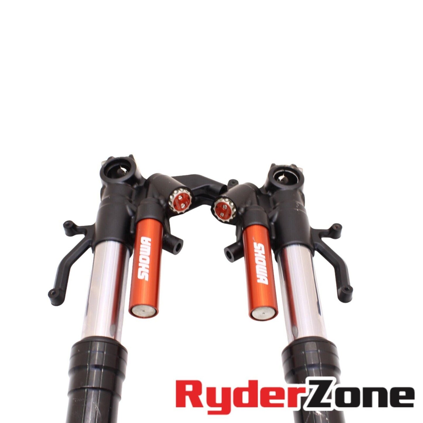 21 - 2024 KAWASAKI NINJA ZX10 FORKS FRONT SUSPENSION STRAIGHT SHOWA TRIPLE TREE