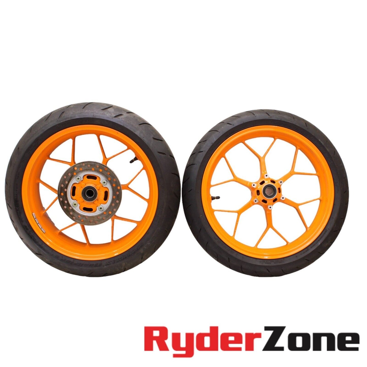 2012 - 2016 HONDA CBR1000RR REPSOL WHEELS SET RIM FRONT & REAR ORANGE TIRES OEM