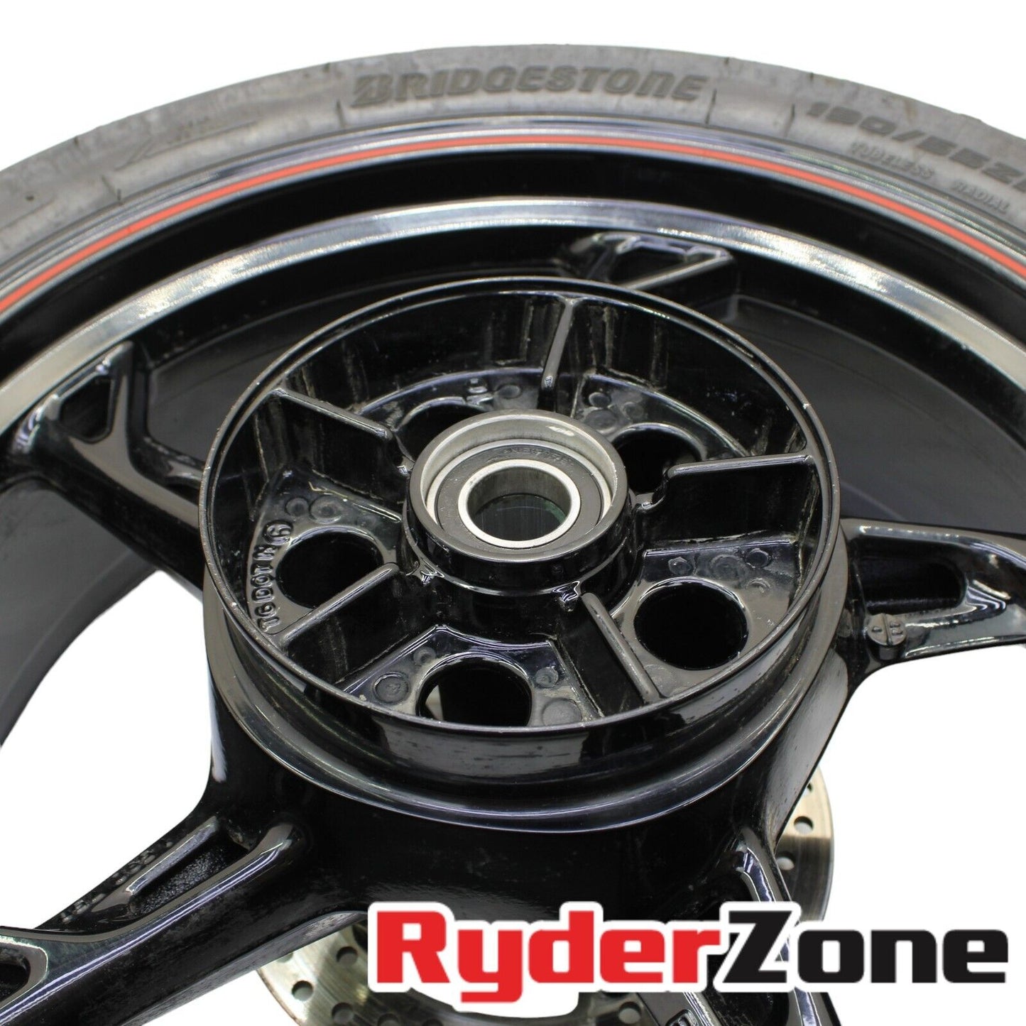 2020 - 2023 BMW S1000RR REAR WHEEL BACK BACK RIM BLACK ROTOR BRIDGESTONE TIRE