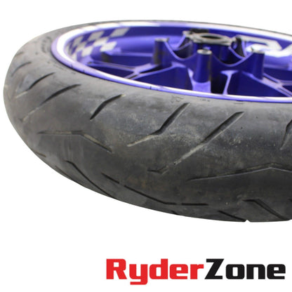 2015 - 2024 YAMAHA YZF R1 R1M FRONT WHEEL RIM STRAIGHT BLUE *SMALL SCUFF* STOCK