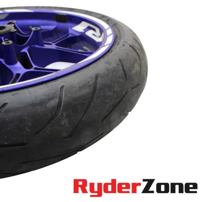 2015 - 2024 YAMAHA YZF R1 R1M FRONT WHEEL RIM STRAIGHT BLUE *SMALL SCUFF* STOCK