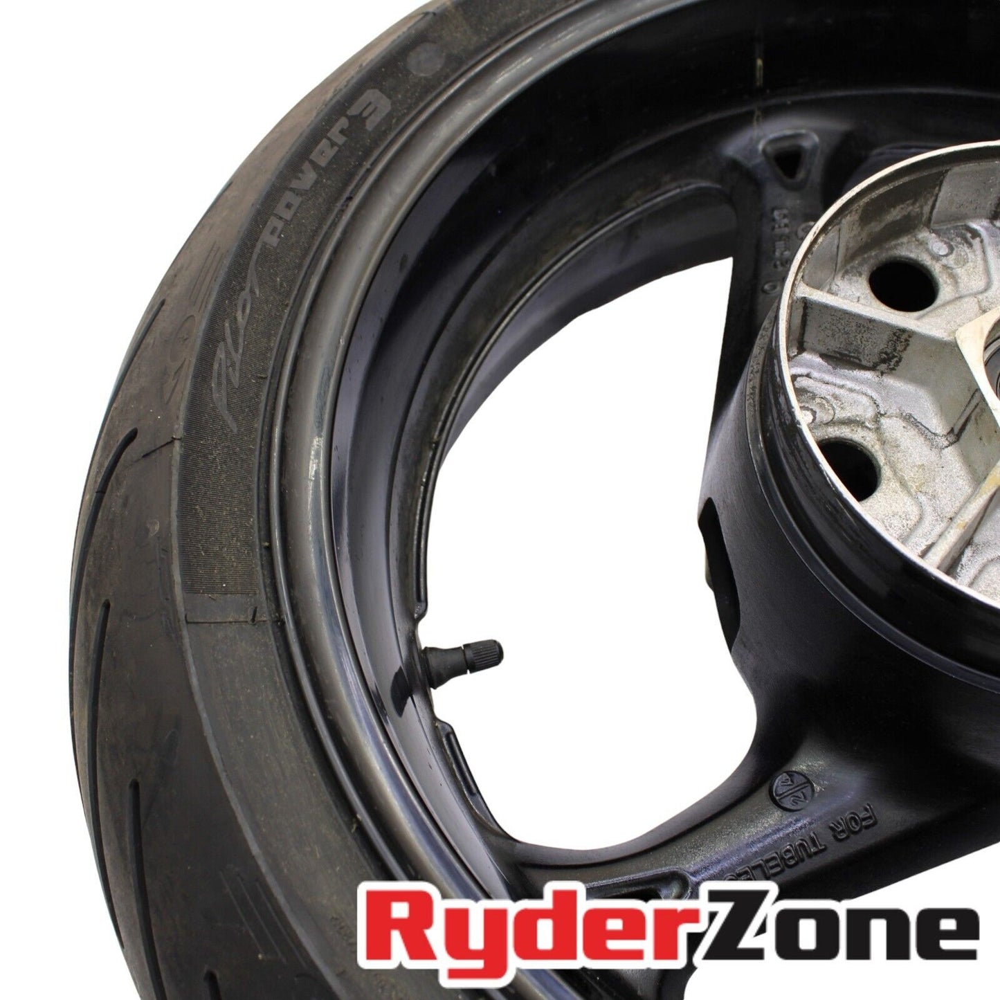 2008 - 2020 SUZUKI HAYABUSA REAR WHEEL BACK RIM BLACK MICHELIN TIRE STRAIGHT