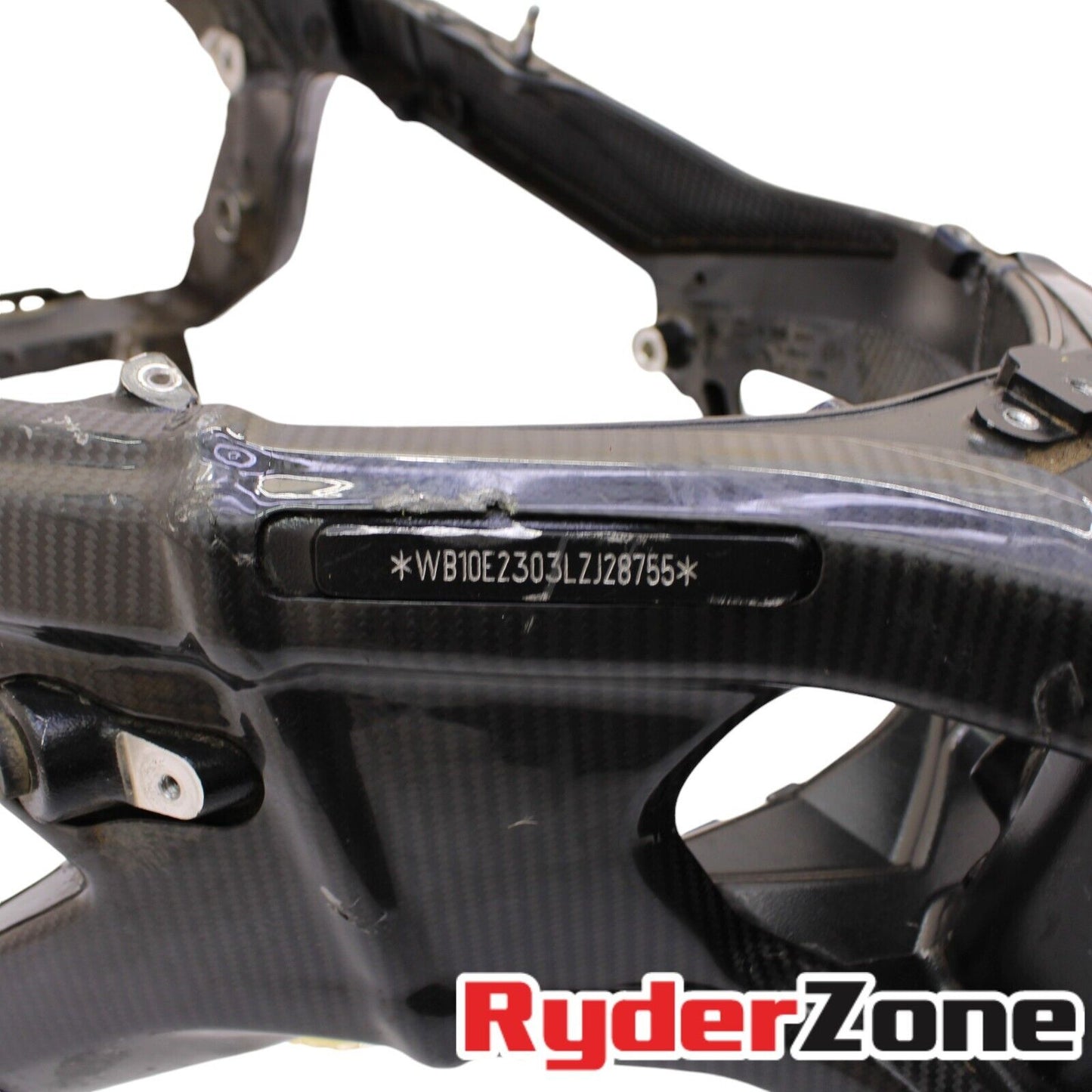 2020 - 2023 BMW S1000RR FRAME CHASSIS STRAIGHT BLACK CARBON FIBER COVER