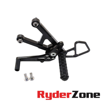 2006 2007 YAMAHA YZF R6 CFM REARSETS RIGHT LEFT REAR SET DRIVER FOOT PEGS BLACK