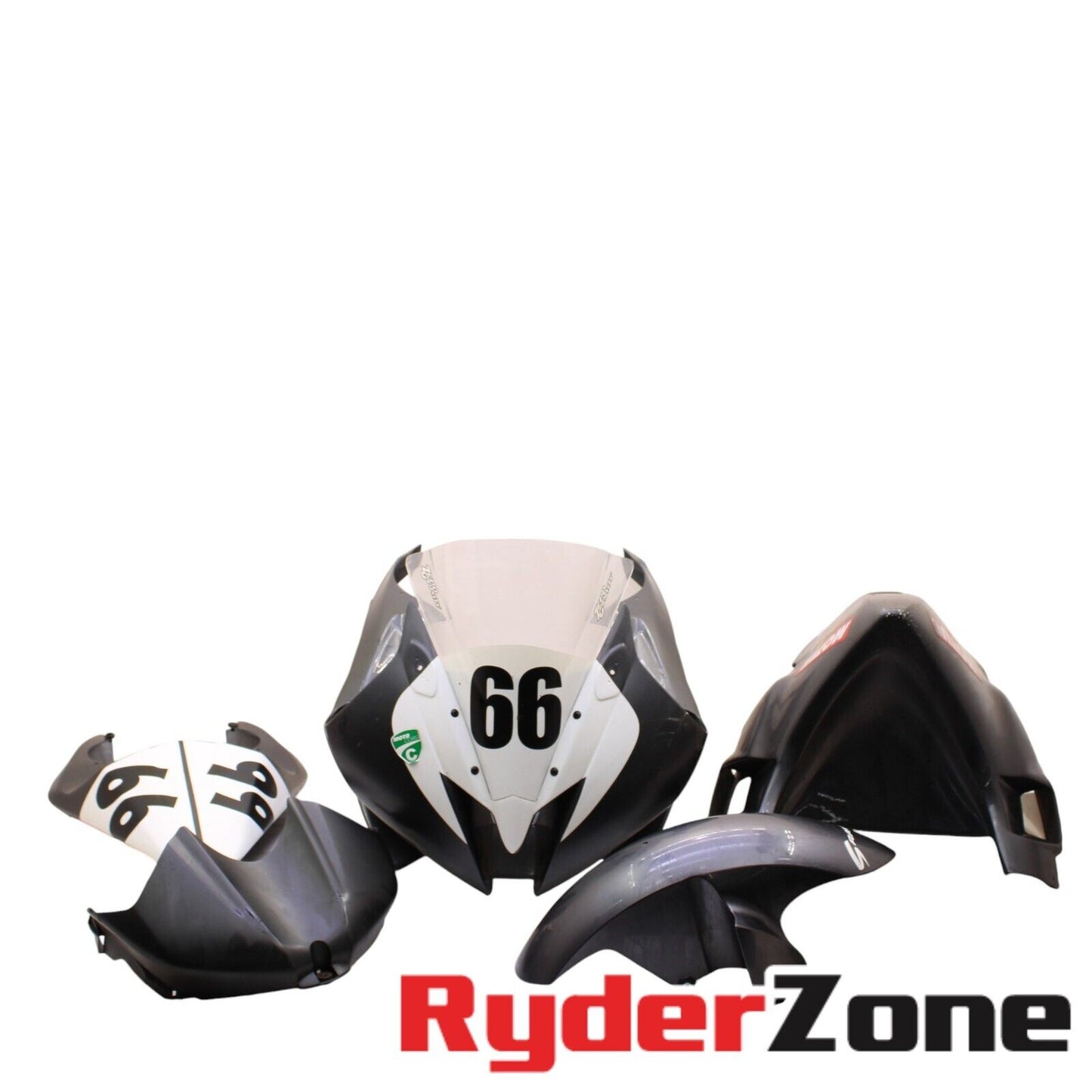 2006 2007 YAMAHA YZF R6 FAIRING SET TRACK PLASTIC KIT SILVER NOSE BELLY TAIL