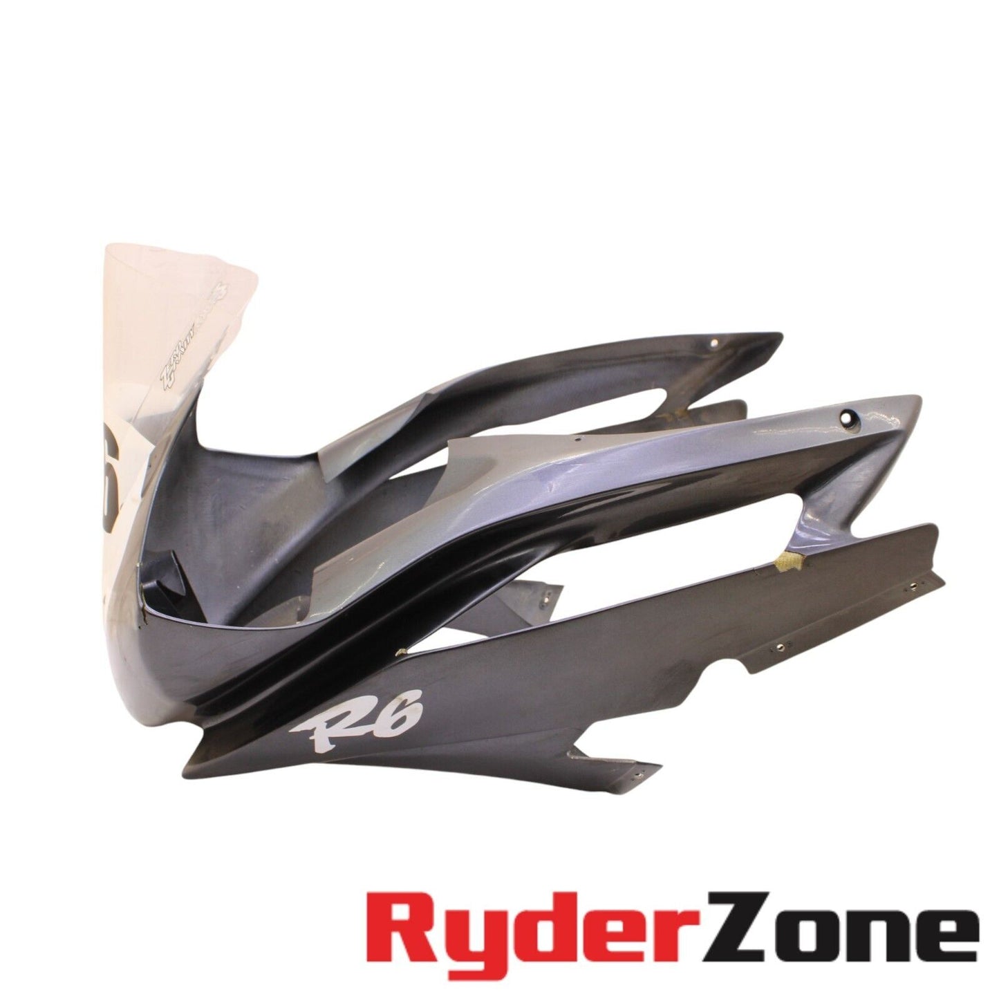 2006 2007 YAMAHA YZF R6 FAIRING SET TRACK PLASTIC KIT SILVER NOSE BELLY TAIL