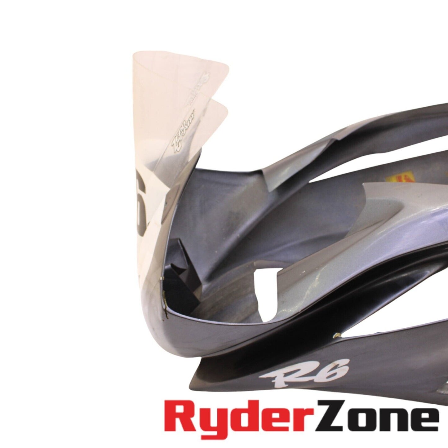 2006 2007 YAMAHA YZF R6 FAIRING SET TRACK PLASTIC KIT SILVER NOSE BELLY TAIL