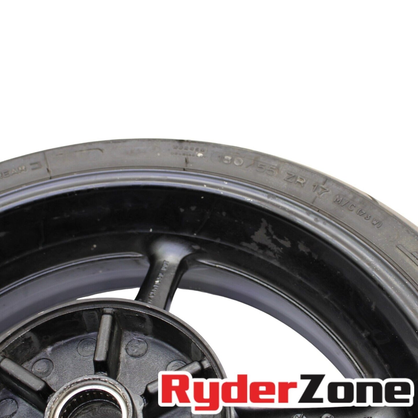 2003 - 2012 YAMAHA YZF R6 R6R REAR WHEEL STRAIGHT BACK RIM WITH MICHELIN TIRE