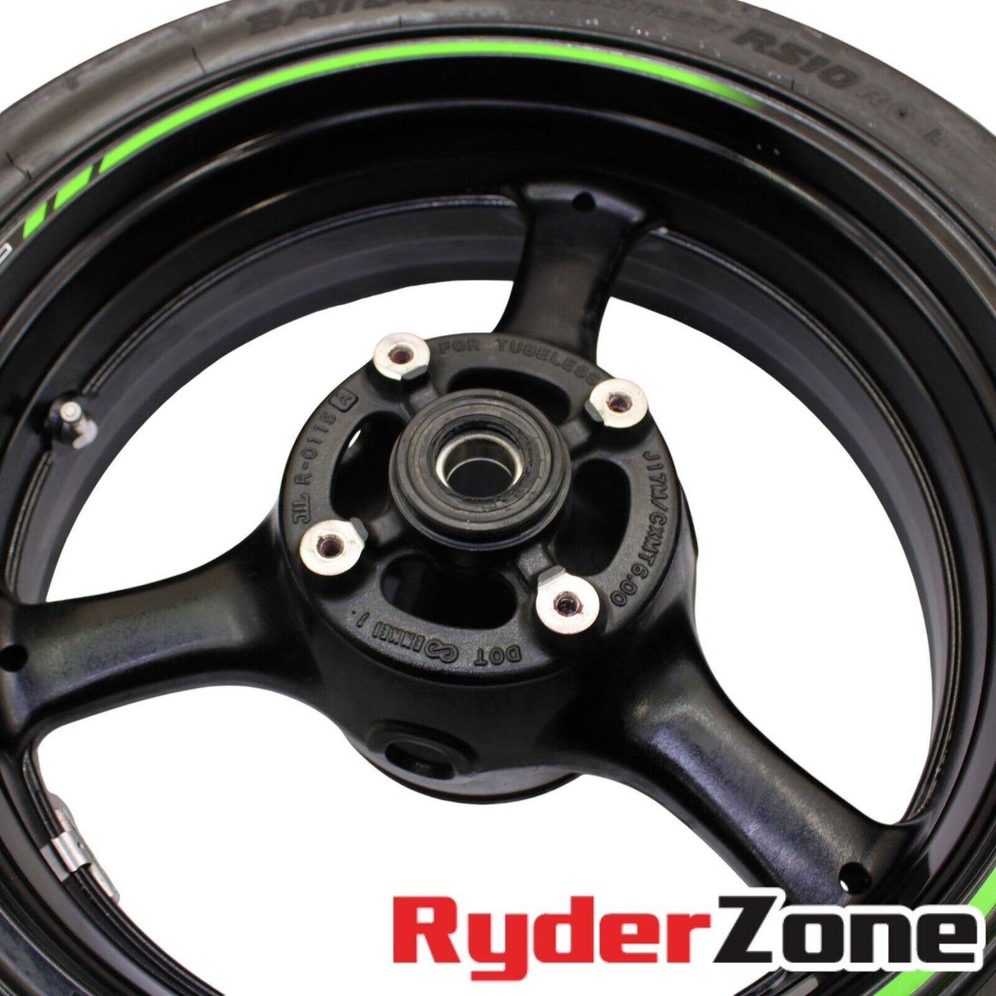 2016 - 2024 KAWASAKI NINJA ZX10R REAR WHEEL BACK STRAIGHT RIM BRIDGESTONE TIRE