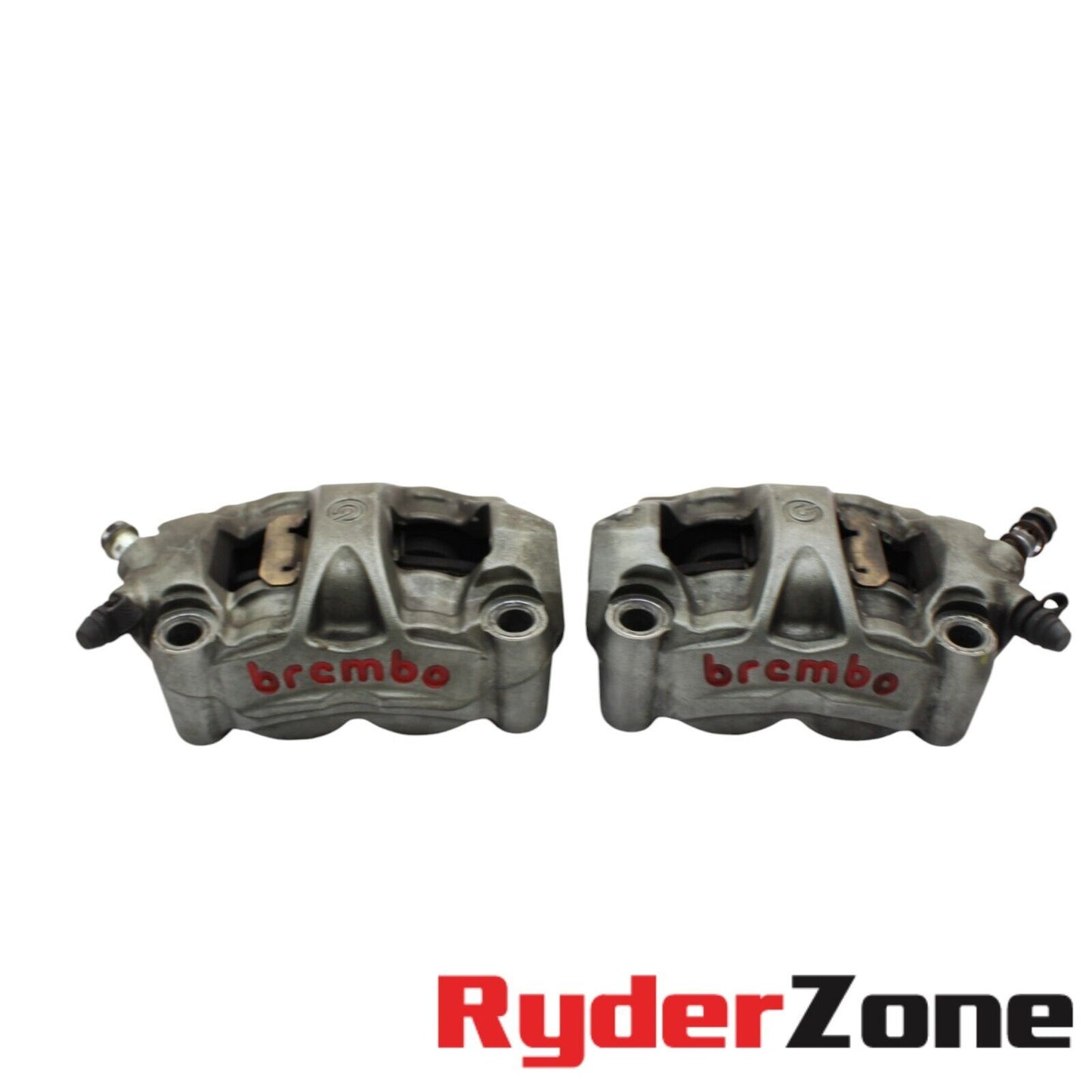 16-20 APRILIA RSV4 RR RF TUONO FRONT BREMBO BRAKE BRAKING CALIPERS SILVER