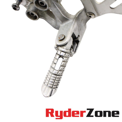 2006 2007 SUZUKI GSXR600 GSXR750 LEFT REARSET FOOTREST BRACKET SILVER HEEL GUARD