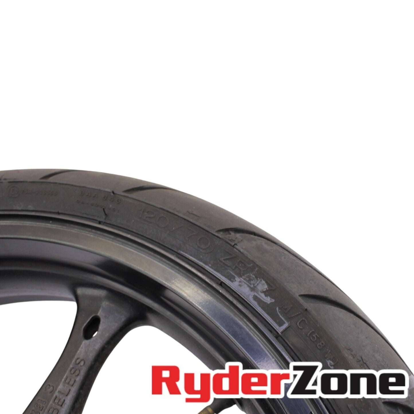 2006 2007 SUZUKI GSXR600 GSXR750 FRONT WHEEL RIM BLACK MICHLIN TIRE STRAIGHT