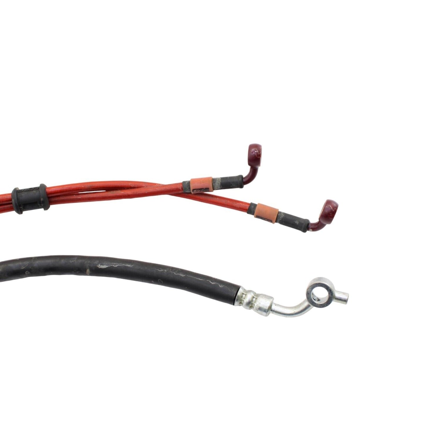 2011 - 2022 SUZUKI GSXR600 GSXR750 FRONT BRAKE LINE RED CORE BRAIDED STEEL