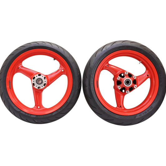 2000 - 2003 Ducati Monster 750 WHEEL SET FRONT REAR RIM STRAIGHT RED STOCK