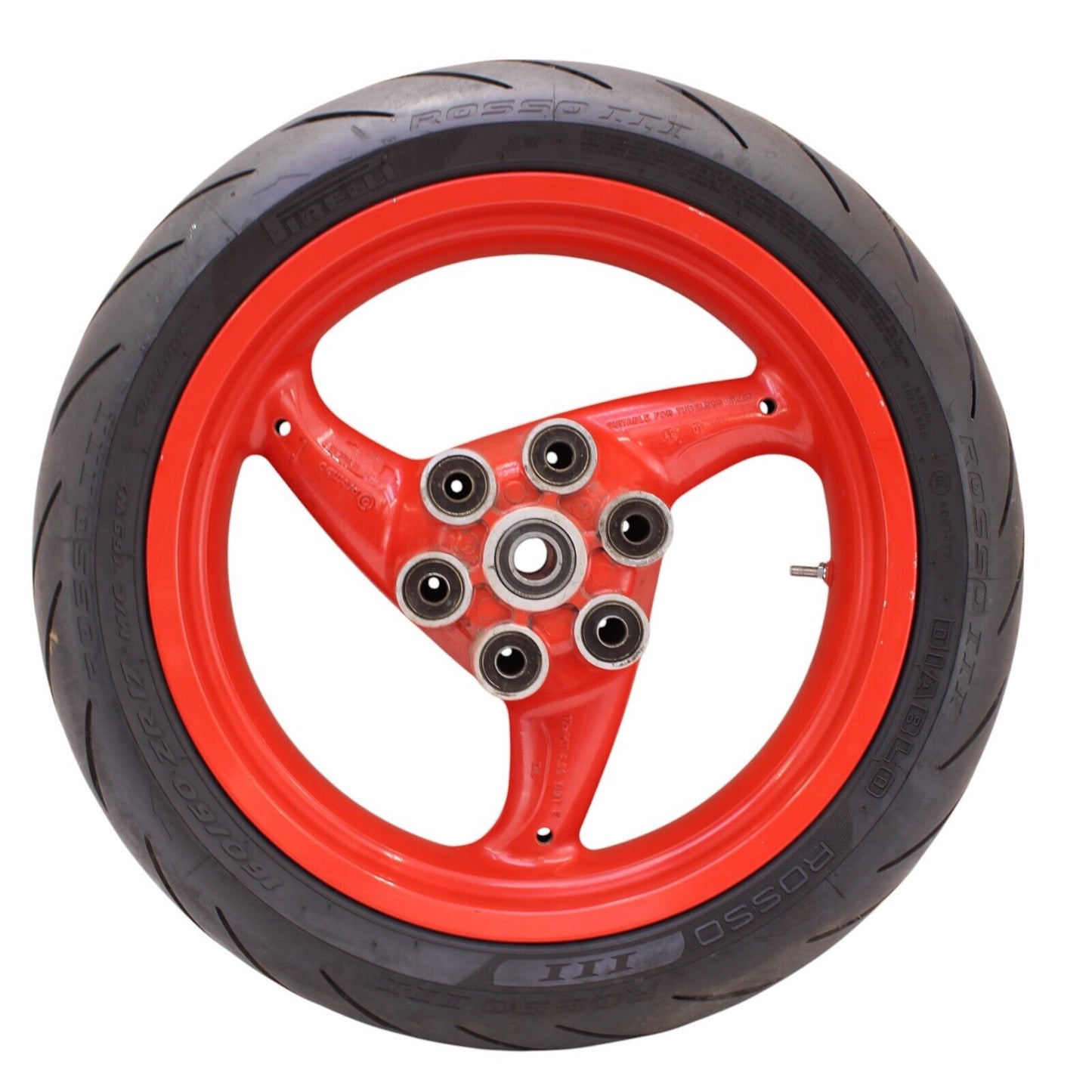 2000 - 2003 Ducati Monster 750 WHEEL SET FRONT REAR RIM STRAIGHT RED STOCK