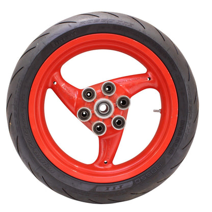 2000 - 2003 DUCATI MONSTER 750 WHEEL SET FRONT REAR RIM STRAIGHT RED STOCK
