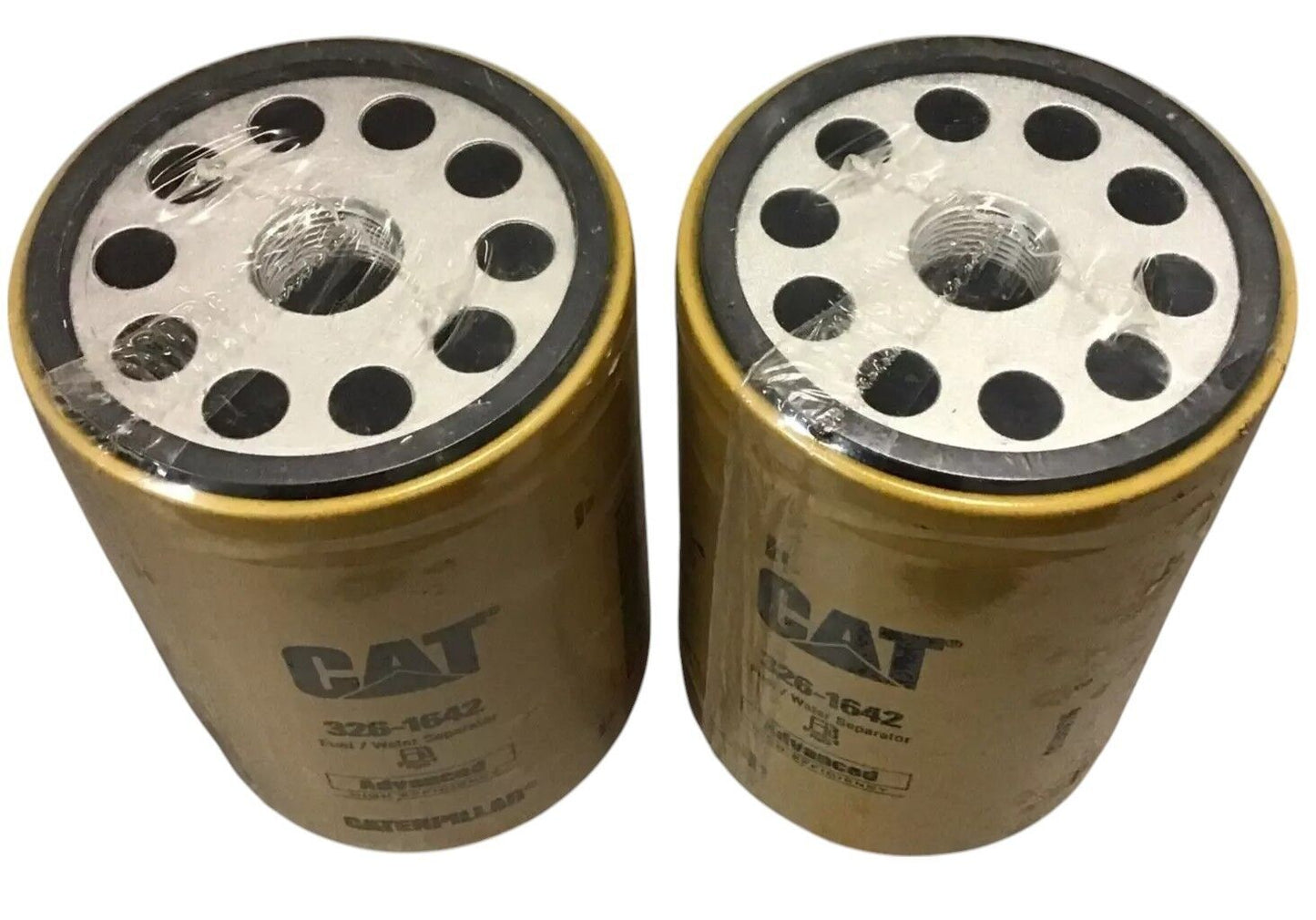 LOT OF 2 OEM CAT 326-1642 FUEL/WATER SEPARATOR (b411)