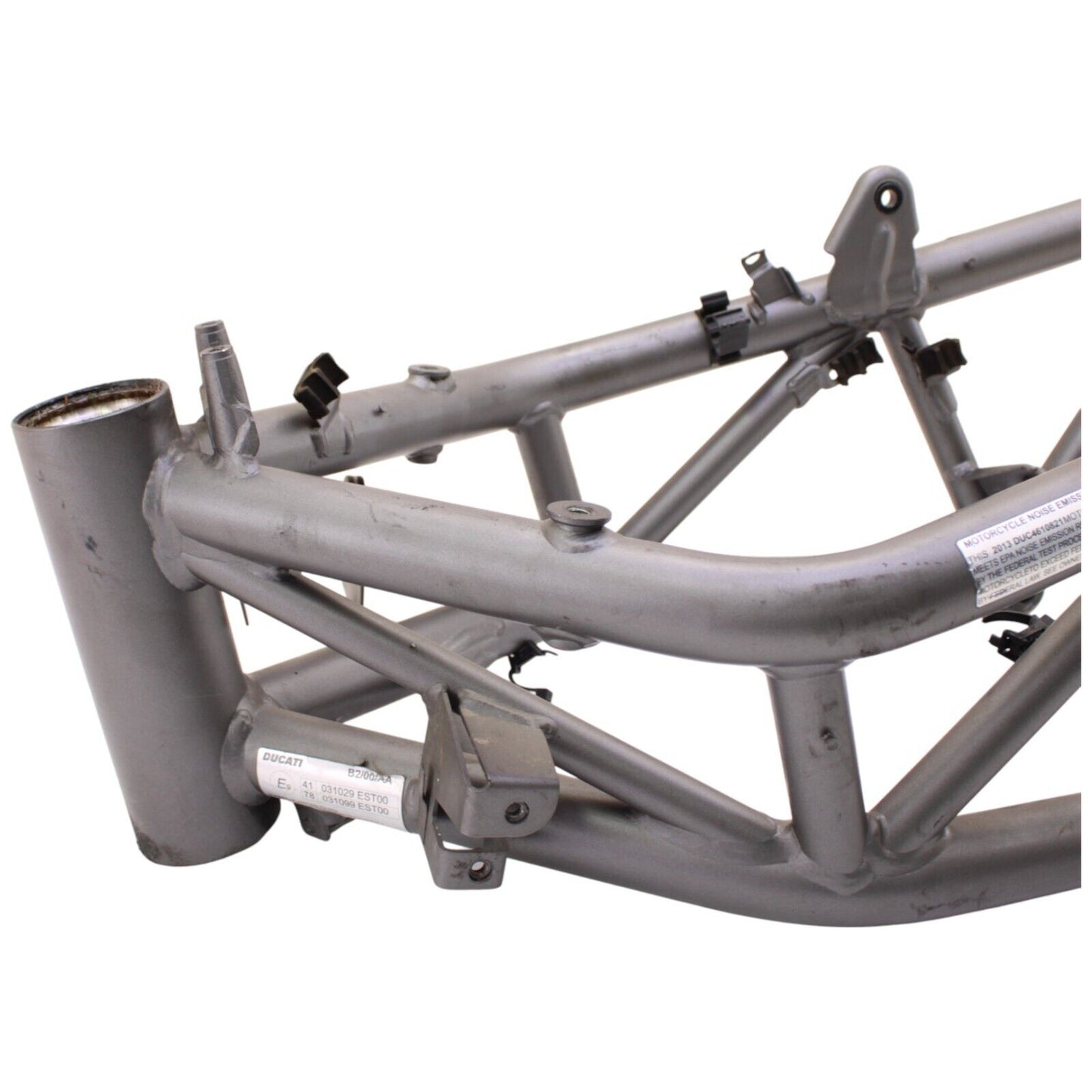 2013 -2015 DUCATI HYPERMOTARD FRAME SILVER TUBE CHASSIS STRAIGHT